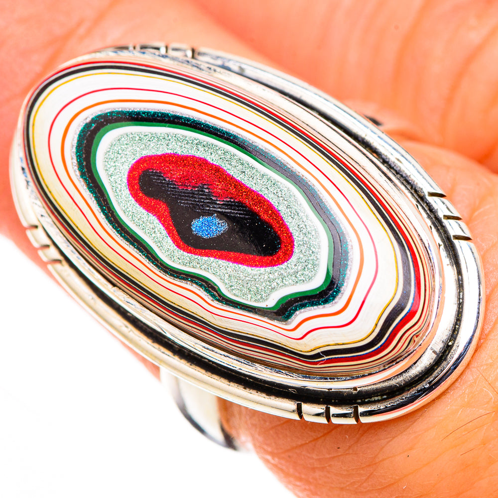 Fordite Rings handcrafted by Ana Silver Co - RING126351