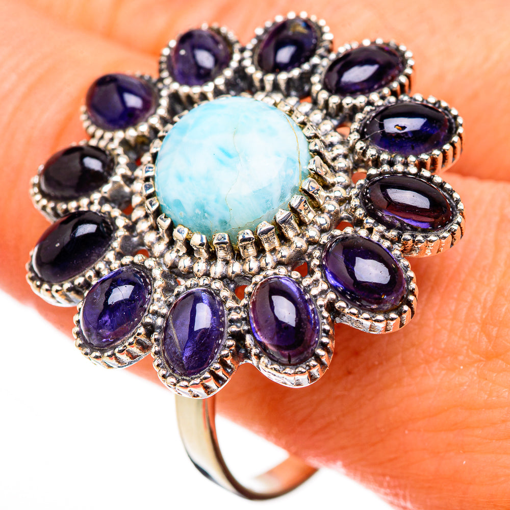Larimar Rings handcrafted by Ana Silver Co - RING126352