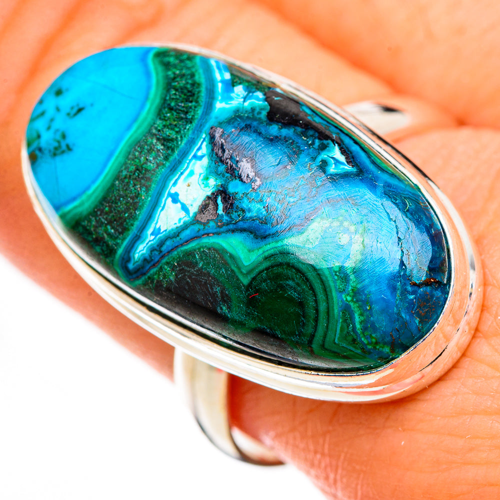 Malachite In Chrysocolla Rings handcrafted by Ana Silver Co - RING126353