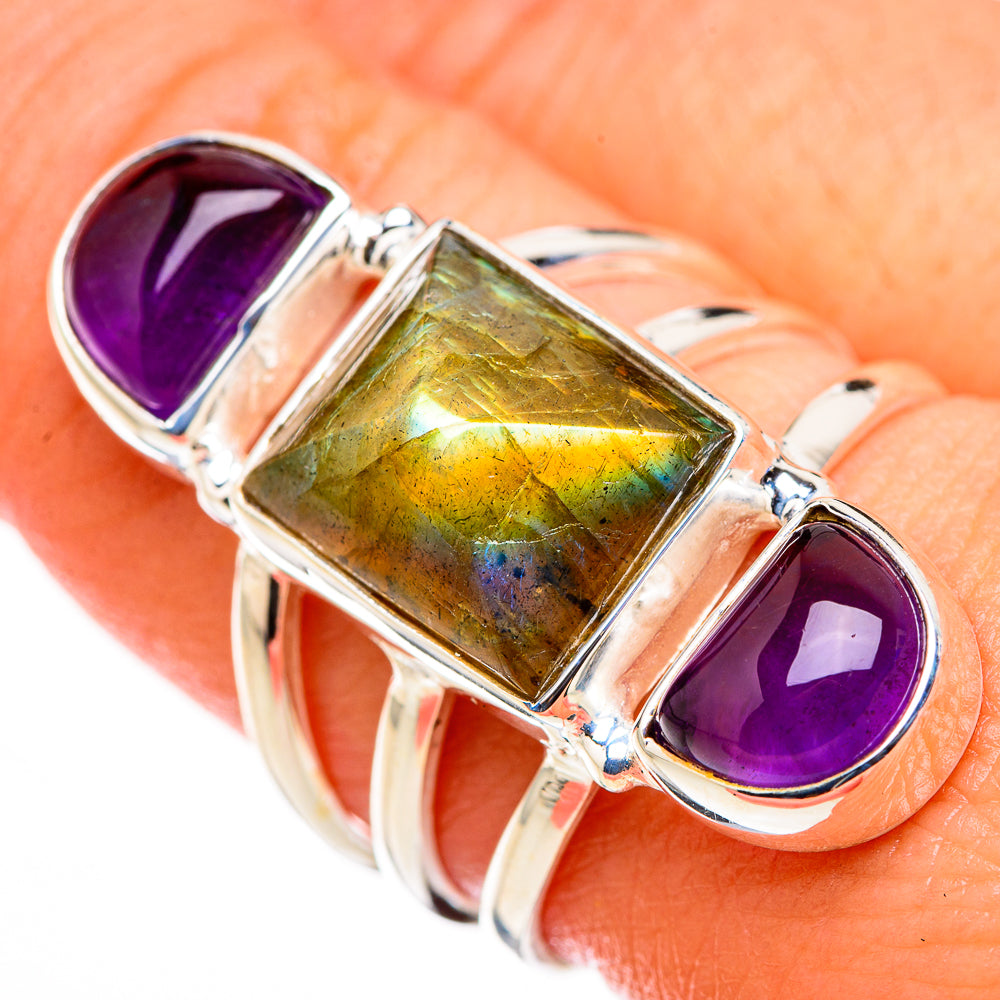 Labradorite Rings handcrafted by Ana Silver Co - RING126356