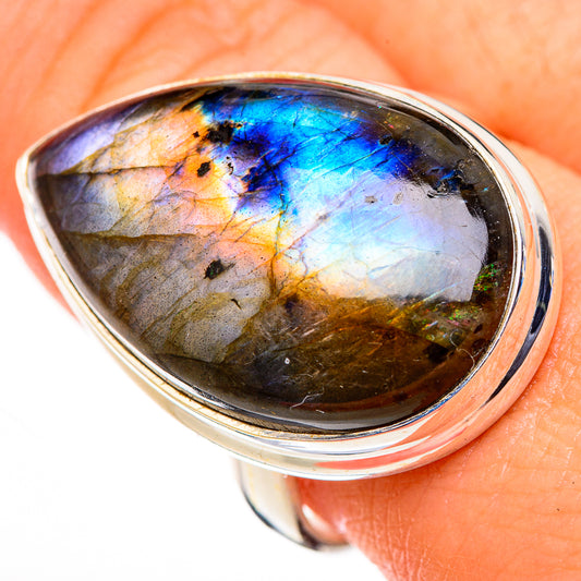 Labradorite Rings handcrafted by Ana Silver Co - RING126357
