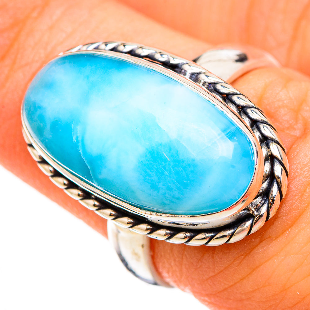 Larimar Rings handcrafted by Ana Silver Co - RING126382