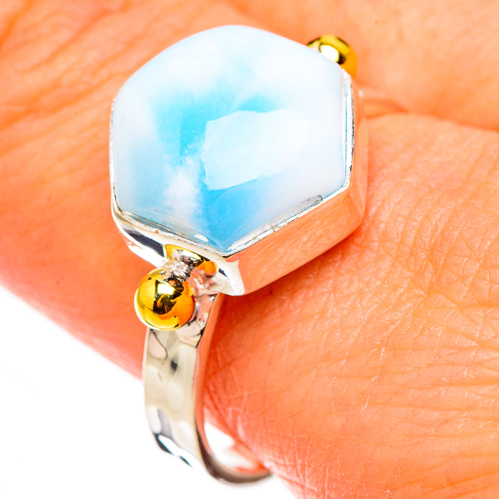 Larimar Rings handcrafted by Ana Silver Co - RING126403