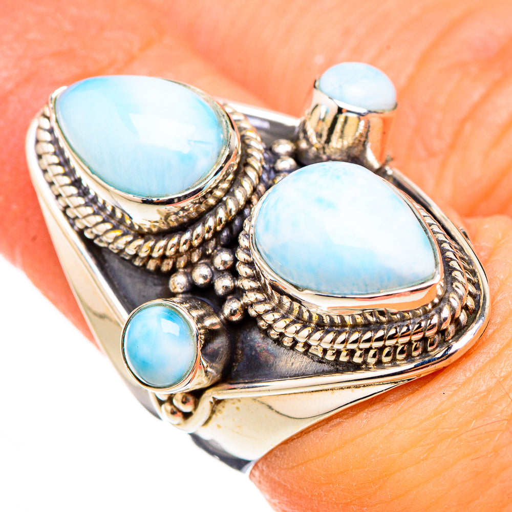 Larimar Rings handcrafted by Ana Silver Co - RING126404