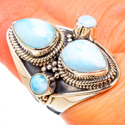 Larimar Rings handcrafted by Ana Silver Co - RING126404