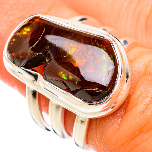 Mexican Fire Agate Rings handcrafted by Ana Silver Co - RING126407