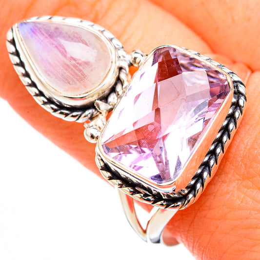 Pink Amethyst Rings handcrafted by Ana Silver Co - RING126410