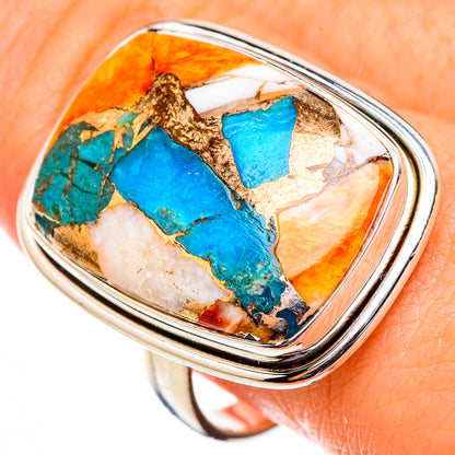 Spiny Oyster Turquoise Rings handcrafted by Ana Silver Co - RING126416