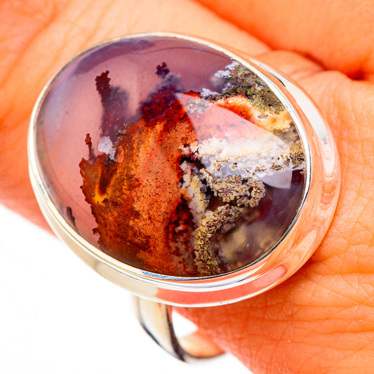 Indonesian Plume Agate Rings handcrafted by Ana Silver Co - RING126428