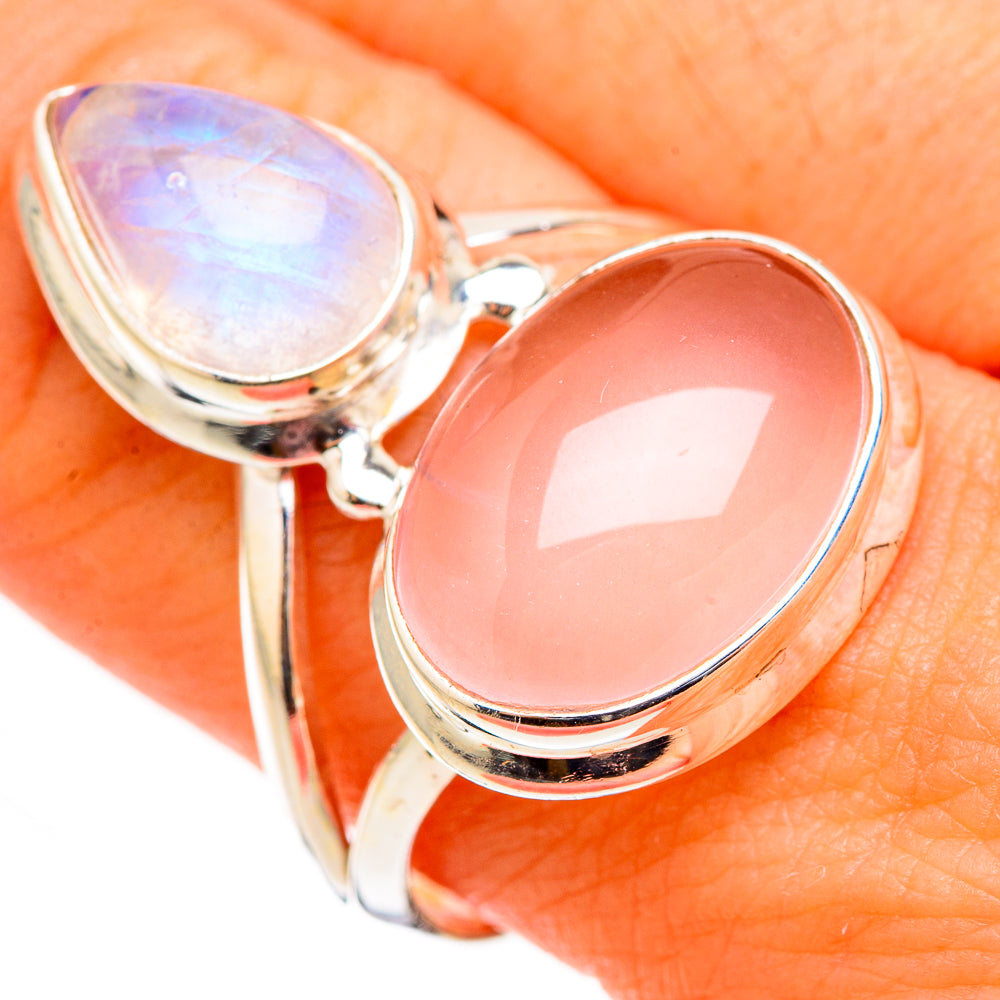 Rose Quartz Rings handcrafted by Ana Silver Co - RING126430