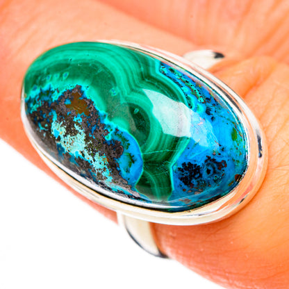 Malachite In Chrysocolla Rings handcrafted by Ana Silver Co - RING126440