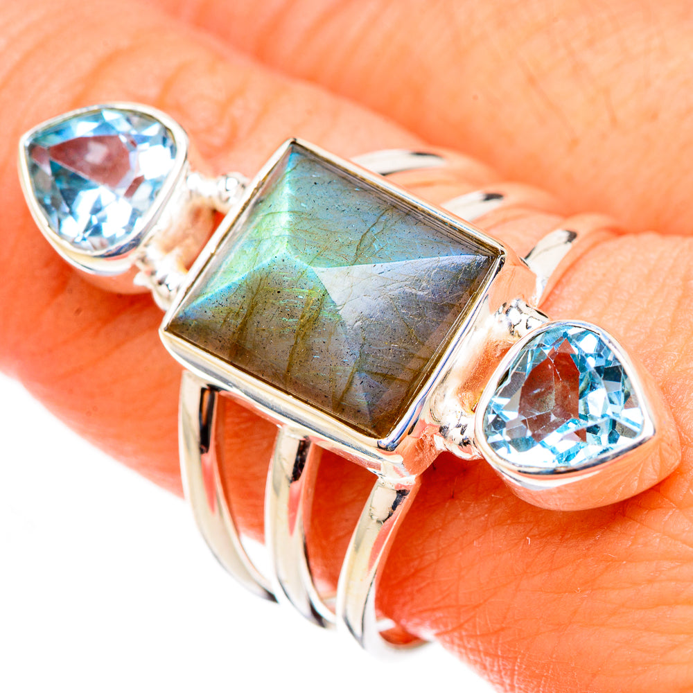 Labradorite Rings handcrafted by Ana Silver Co - RING126444