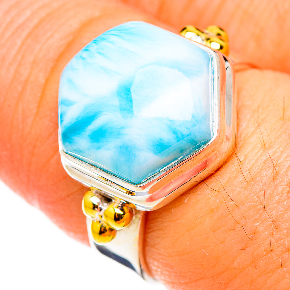 Larimar Rings handcrafted by Ana Silver Co - RING126447