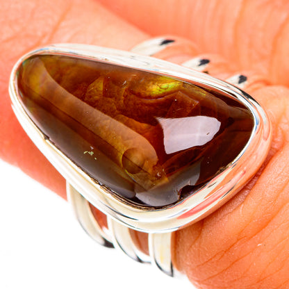 Mexican Fire Agate Rings handcrafted by Ana Silver Co - RING126452