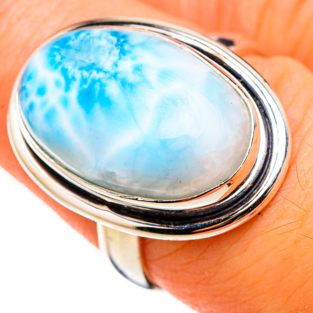 Larimar Rings handcrafted by Ana Silver Co - RING126465