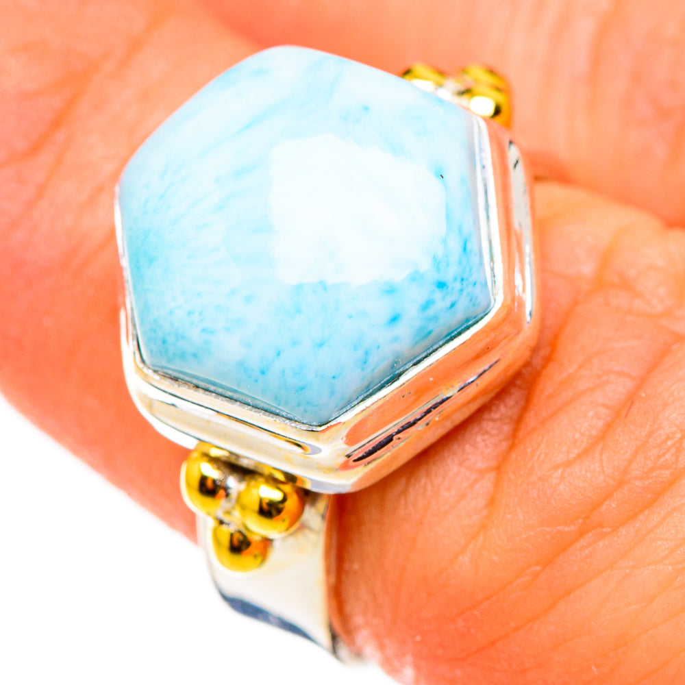 Larimar Rings handcrafted by Ana Silver Co - RING126467