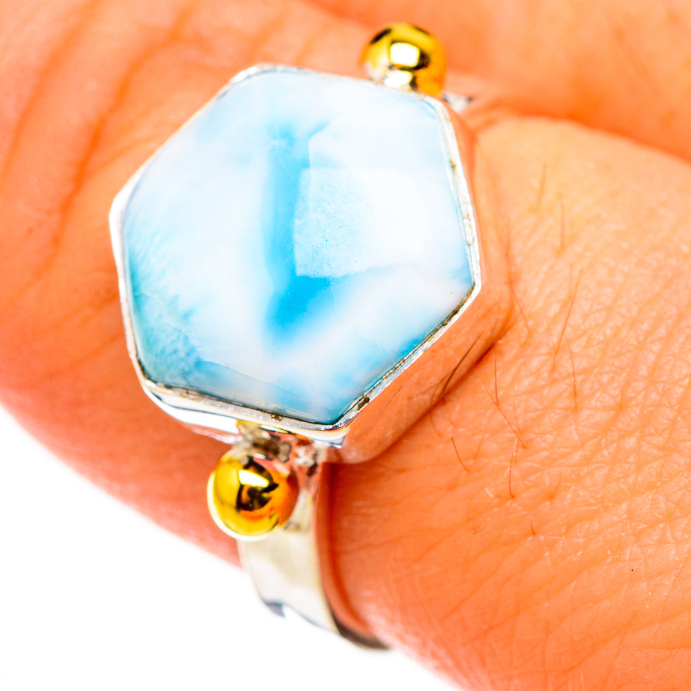 Larimar Rings handcrafted by Ana Silver Co - RING126471