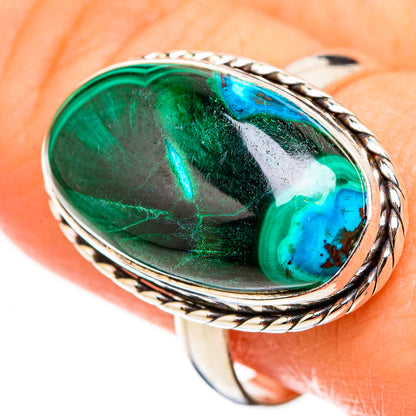 Malachite In Chrysocolla Rings handcrafted by Ana Silver Co - RING126474