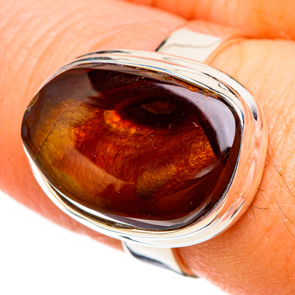Mexican Fire Agate Rings handcrafted by Ana Silver Co - RING126475