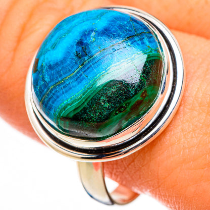 Malachite In Chrysocolla Rings handcrafted by Ana Silver Co - RING126482