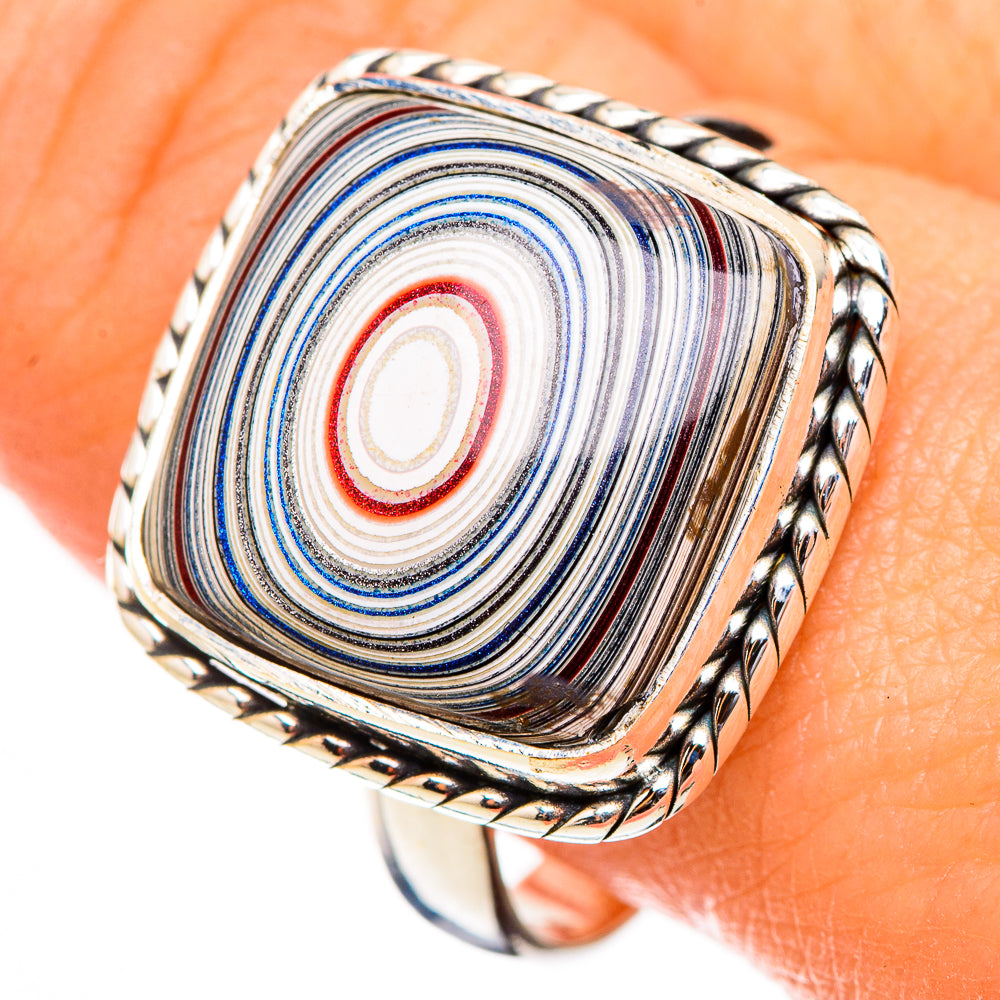 Fordite Rings handcrafted by Ana Silver Co - RING126483