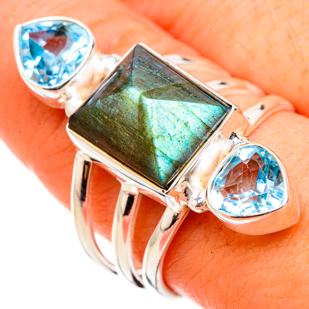 Labradorite Rings handcrafted by Ana Silver Co - RING126491