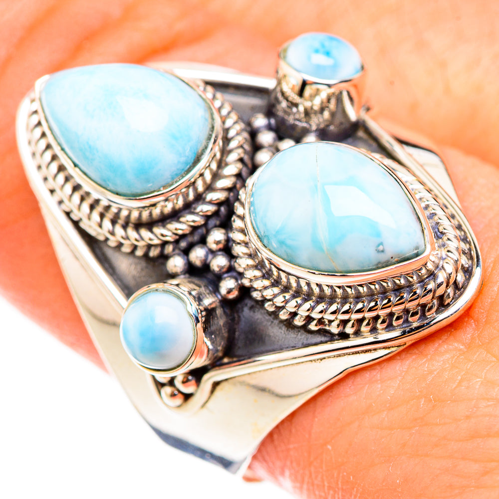 Larimar Rings handcrafted by Ana Silver Co - RING126494