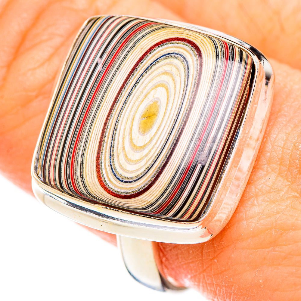 Fordite Rings handcrafted by Ana Silver Co - RING126500