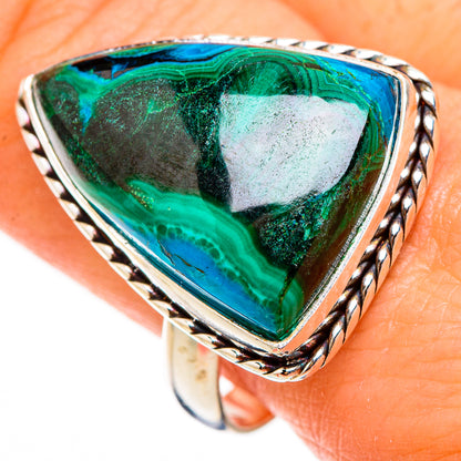Malachite In Chrysocolla Rings handcrafted by Ana Silver Co - RING126503