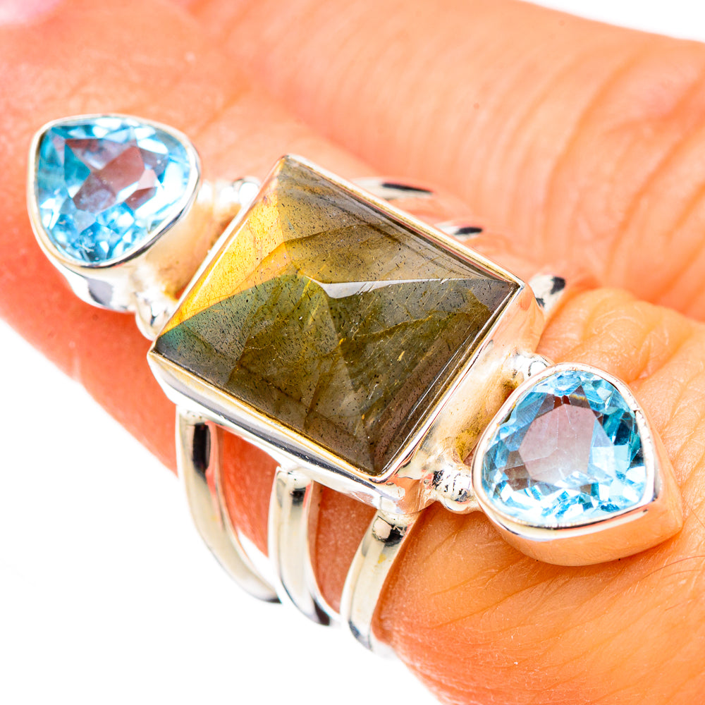 Labradorite Rings handcrafted by Ana Silver Co - RING126504