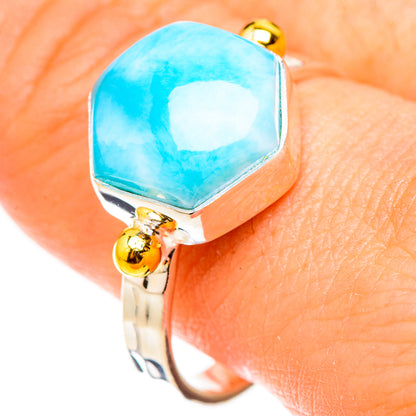 Larimar Rings handcrafted by Ana Silver Co - RING126505