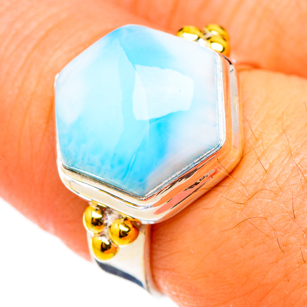 Larimar Rings handcrafted by Ana Silver Co - RING126509