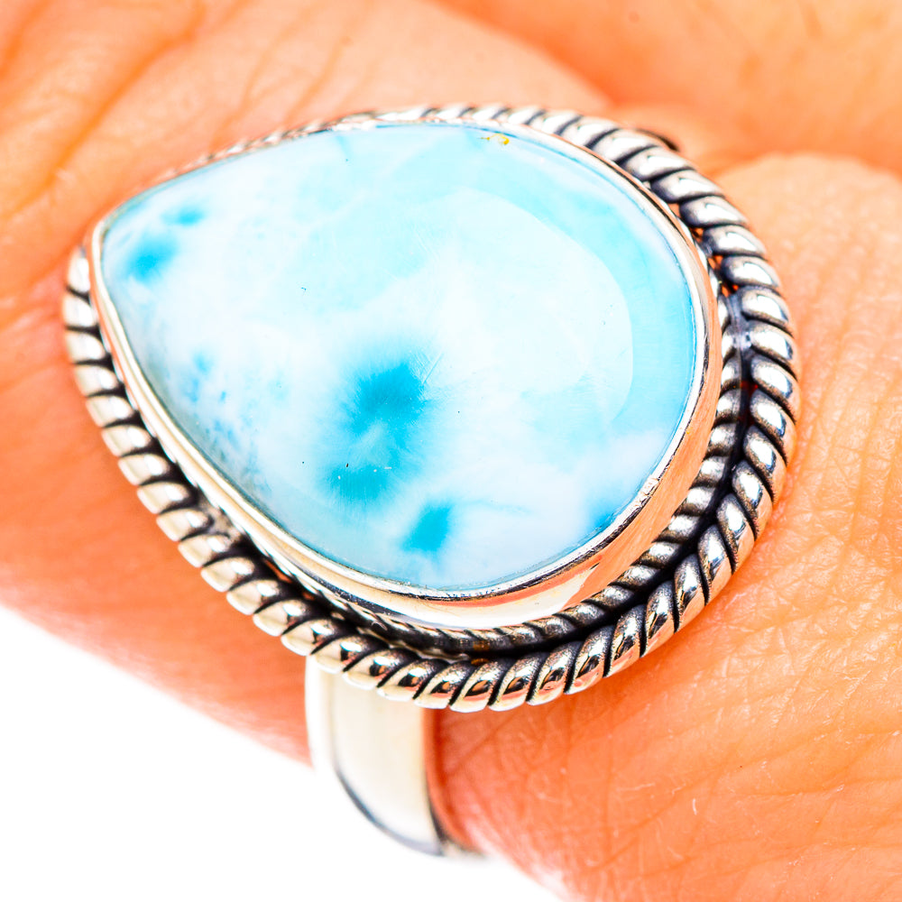 Larimar Rings handcrafted by Ana Silver Co - RING126513