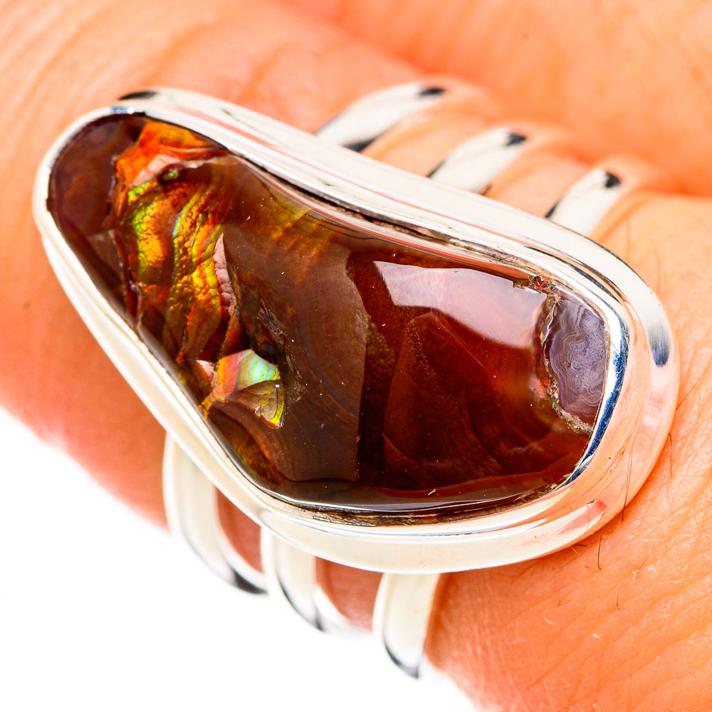 Mexican Fire Agate Rings handcrafted by Ana Silver Co - RING126515