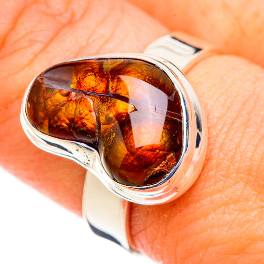 Mexican Fire Agate Rings handcrafted by Ana Silver Co - RING126516