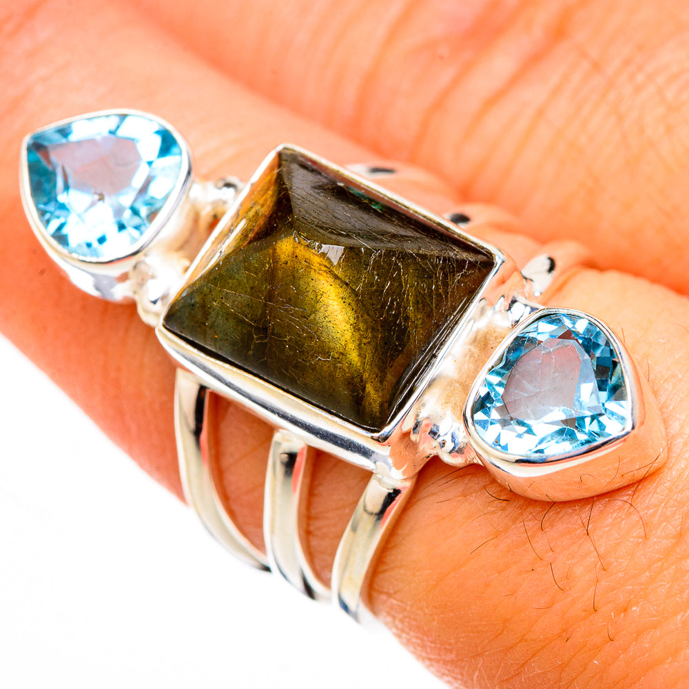 Labradorite Rings handcrafted by Ana Silver Co - RING126519