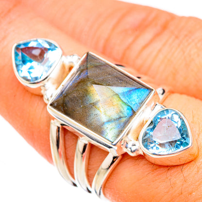 Labradorite Rings handcrafted by Ana Silver Co - RING126521