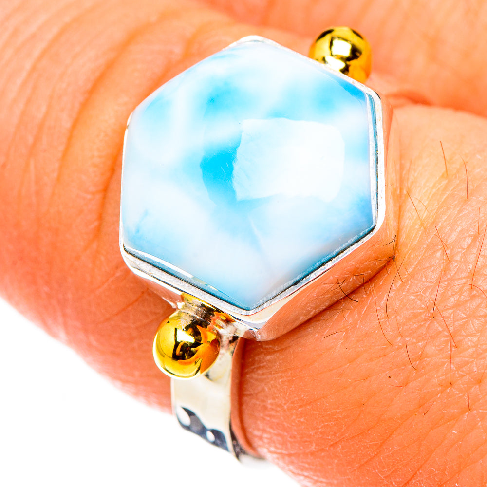 Larimar Rings handcrafted by Ana Silver Co - RING126525