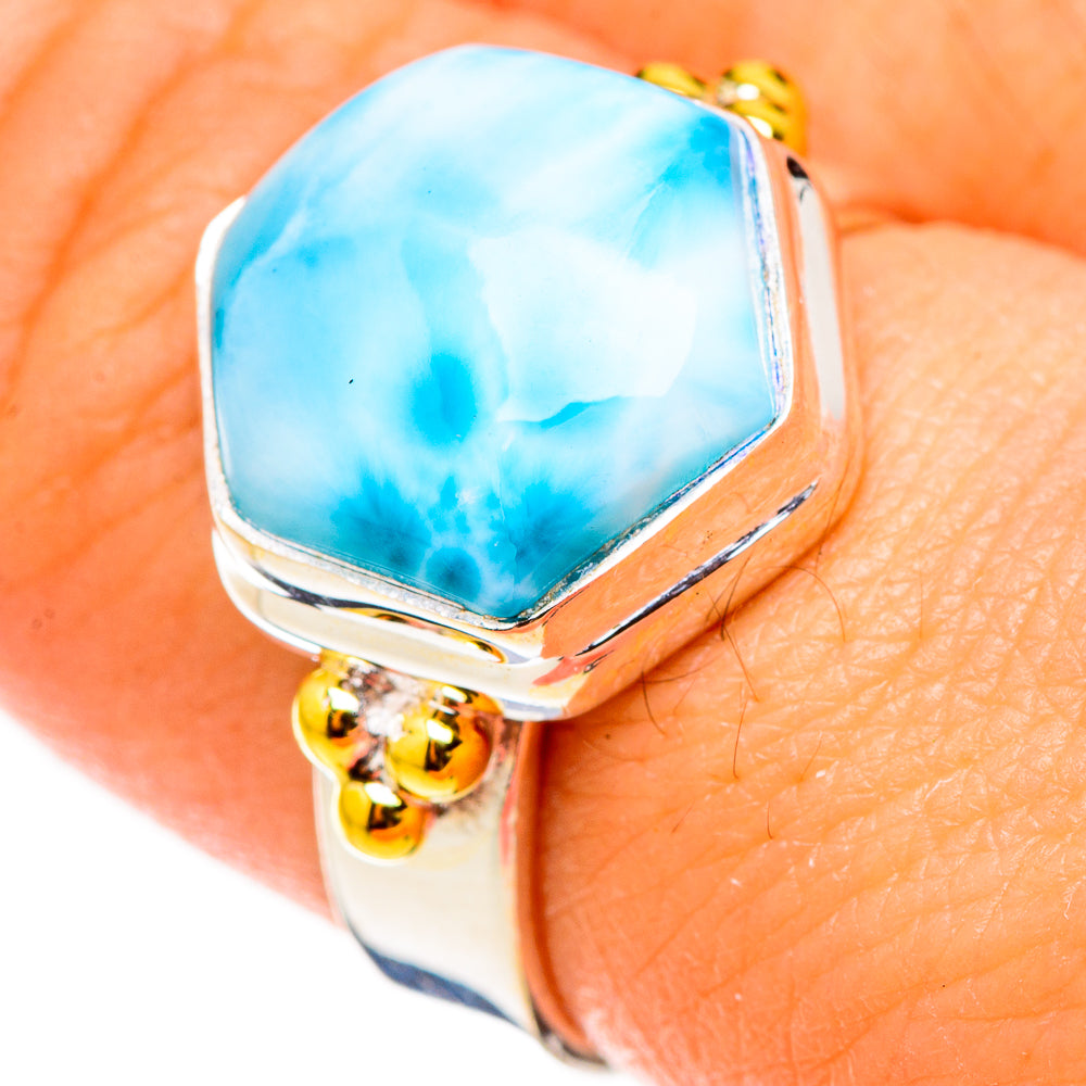 Larimar Rings handcrafted by Ana Silver Co - RING126530