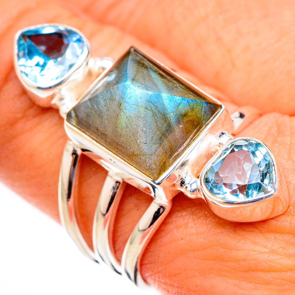 Labradorite Rings handcrafted by Ana Silver Co - RING126532