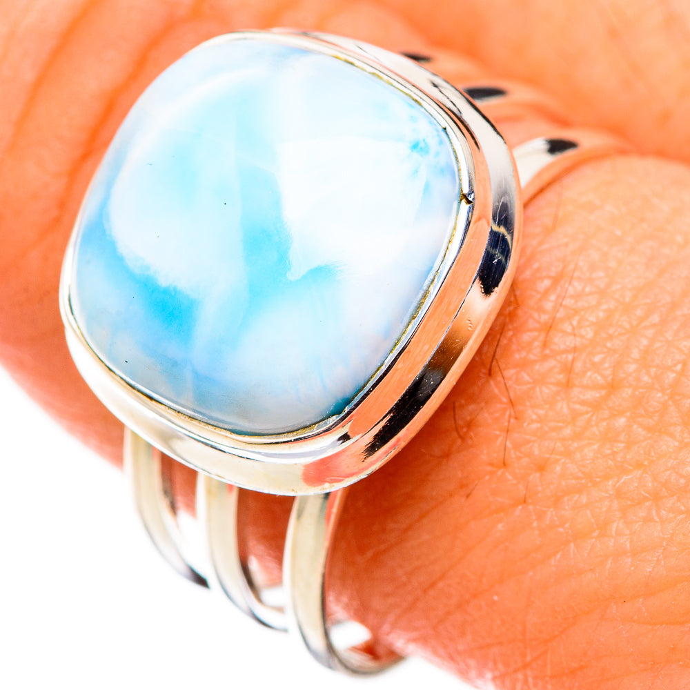 Larimar Rings handcrafted by Ana Silver Co - RING126533