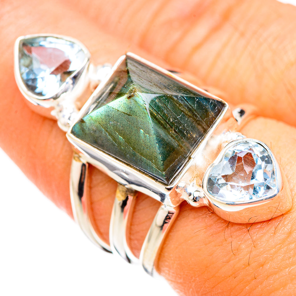 Labradorite Rings handcrafted by Ana Silver Co - RING126541