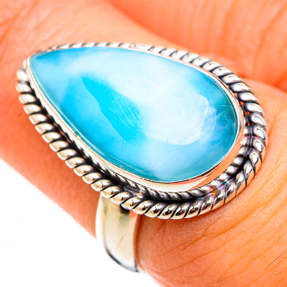 Larimar Rings handcrafted by Ana Silver Co - RING126543