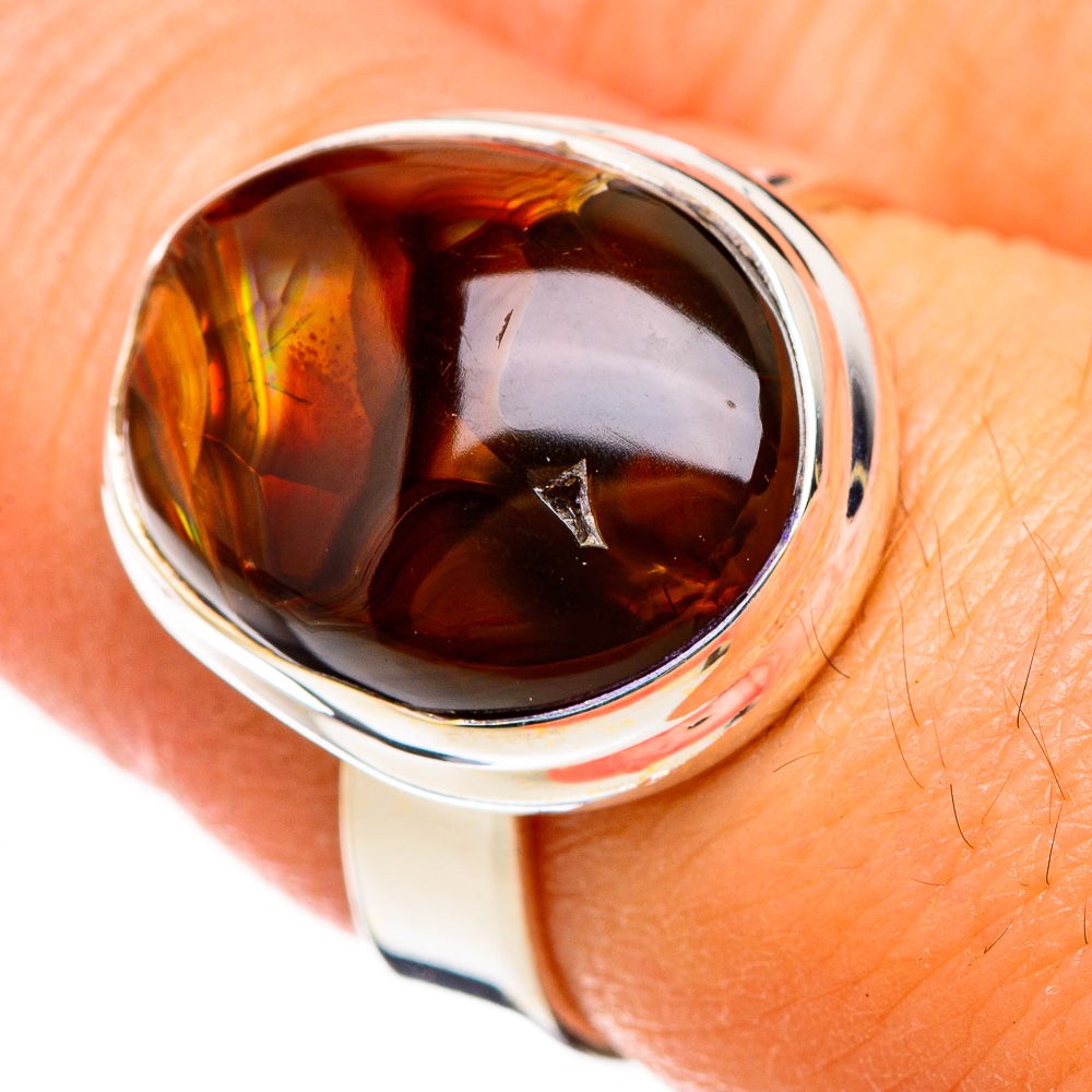Mexican Fire Agate Rings handcrafted by Ana Silver Co - RING126549
