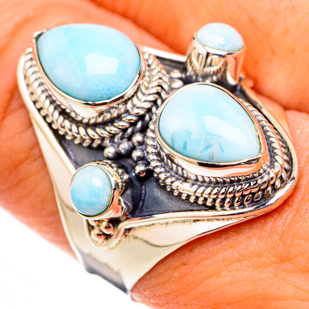 Larimar Rings handcrafted by Ana Silver Co - RING126551