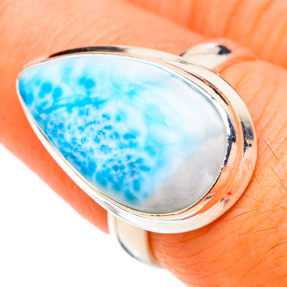 Larimar Rings handcrafted by Ana Silver Co - RING126553