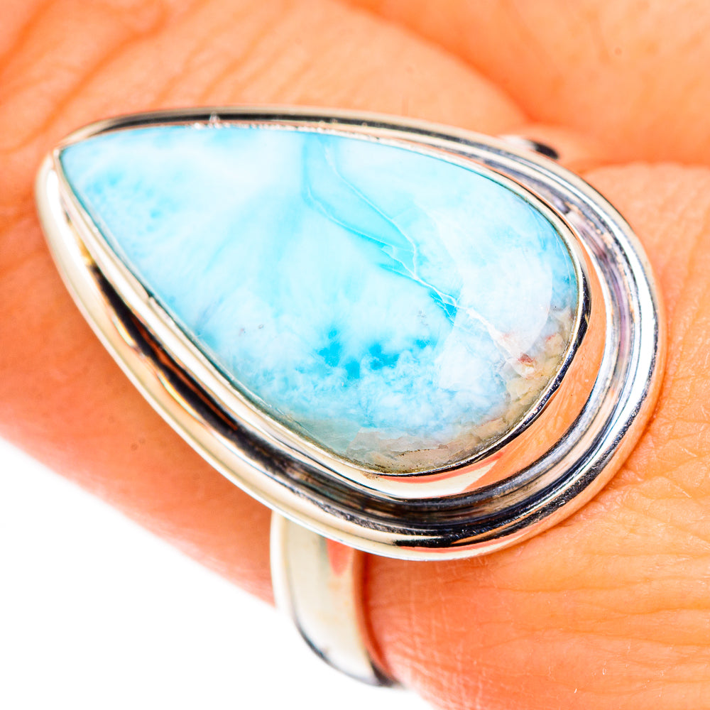 Larimar Rings handcrafted by Ana Silver Co - RING126558