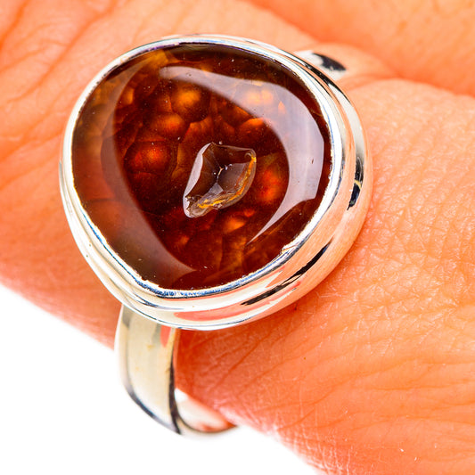 Mexican Fire Agate Rings handcrafted by Ana Silver Co - RING126567