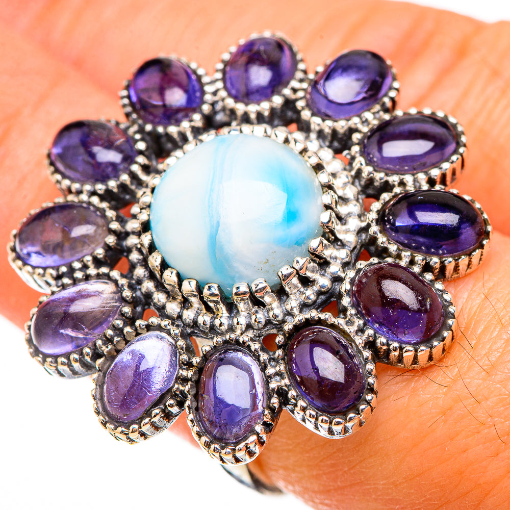 Larimar Rings handcrafted by Ana Silver Co - RING126579