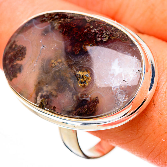 Indonesian Plume Agate Rings handcrafted by Ana Silver Co - RING126614